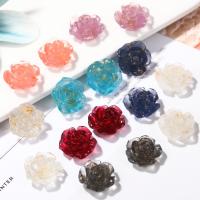 Mobile Phone DIY Decoration, Resin, Rose, epoxy gel, more colors for choice, 23x23mm, Sold By PC