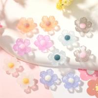 Mobile Phone DIY Decoration, Resin, Flower, epoxy gel, more colors for choice, 20x20mm, Sold By PC