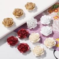 Mobile Phone DIY Decoration, Resin, Rose, epoxy gel, more colors for choice, 19x19mm, Sold By PC