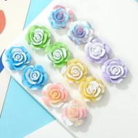 Mobile Phone DIY Decoration, Resin, Rose, epoxy gel, luminated, more colors for choice, 22x22mm, Sold By PC