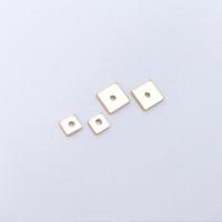 Brass Spacer Beads Square 14K gold plated DIY golden 1mm Sold By Bag
