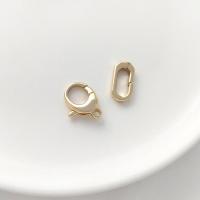 Brass Jewelry Clasps, 14K gold plated, DIY & different styles for choice, golden, Sold By PC