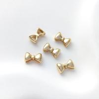 Brass Spacer Beads Bowknot 14K gold plated DIY golden Sold By PC