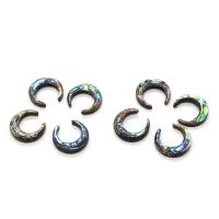 Abalone Shell Beads Moon DIY multi-colored Sold By PC