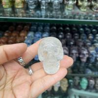 Fashion Decoration, Natural Stone, Skull, Carved, Halloween Design & different materials for choice, more colors for choice, 48-50mm, Sold By PC