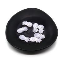 Pingentes de concha branca natural, Abacaxi, esculpidas, DIY, branco, 13x25mm, vendido por PC