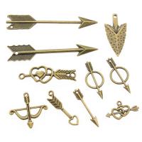 Tibetan Style Jewelry Finding Set, antique bronze color plated, vintage & DIY & mixed & 1/1 loop & hollow, nickel, lead & cadmium free, 10-20mm, Sold By Bag