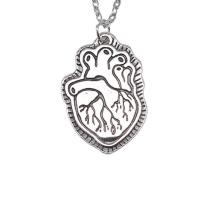 Zinc Alloy smykker halskæde, med 5cm extender kæde, Heart, antik sølv farve forgyldt, Vintage & mode smykker & Unisex, nikkel, bly & cadmium fri, 20x29mm, Længde Ca. 43 cm, Solgt af PC