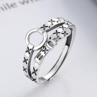 Solidny srebrny pierścień, 925 Srebro, biżuteria moda & dla kobiety, bez zawartości niklu, ołowiu i kadmu, 10mm, sprzedane przez PC