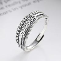 925 Sterling Silver Finger Rings, Antique finish, fashion jewelry & for woman, nickel, lead & cadmium free, 8mm, Sold By PC