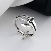 925 Sterling Silver Finger Rings, Antique finish, fashion jewelry & for woman, nickel, lead & cadmium free, 7mm, Sold By PC