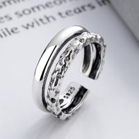 925 Sterling Silver Finger Rings, Antique finish, fashion jewelry & Unisex, nickel, lead & cadmium free, 7mm, Sold By PC