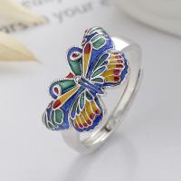 925 Sterling Silver Finger Rings Butterfly Antique finish fashion jewelry & for woman & epoxy gel nickel lead & cadmium free 12mm Sold By PC