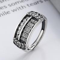 Ezüst ékszer Finger Ring, 925 ezüst, divat ékszerek & egynemű, nikkel, ólom és kadmium mentes, 9mm, Által értékesített PC