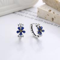 925 Sterling Silver Lever Back Earring Flower Antique finish fashion jewelry & for woman & epoxy gel nickel lead & cadmium free 8mm Sold By Pair
