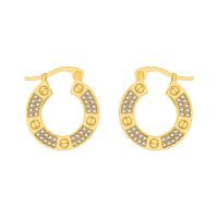 Brass Leverback Earring plated fashion jewelry & micro pave cubic zirconia & for woman nickel lead & cadmium free Sold By Pair