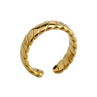 Ring Finger Titantium stali, Powlekane, biżuteria moda & różnej wielkości do wyboru & dla kobiety, złoty, 5x2mm, sprzedane przez PC