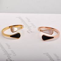 Titanium Steel Finger Ring with Shell plated fashion jewelry & for woman Sold By PC