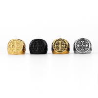 Ring Finger Titantium stali, obyty, biżuteria moda & różnej wielkości do wyboru & dla człowieka, dostępnych więcej kolorów, sprzedane przez PC