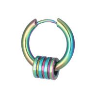 Titanium Steel  Earring, Column, Vacuum Ion Plating, punk style & Unisex, more colors for choice, 18mm, Inner Diameter:Approx 12mm, Sold By PC