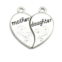 Mother's Day Jewelry & Supplies Zinc Alloy Heart antique silver color plated fashion jewelry & DIY Approx 1.9mm Sold By PC