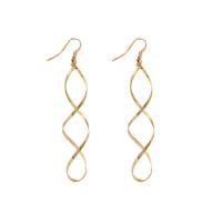 Tibetan Style Drop Earrings, gold color plated, fashion jewelry & different styles for choice & for woman, 22x85mm, Sold By Pair