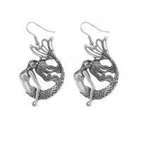 Jern ørering, sølvfarvet forgyldt, mode smykker & forskellige stilarter for valg & for kvinde, 30x55x0.80mm, Solgt af par
