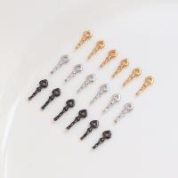 Brass Earring Post, cobre, banhado, DIY, Mais cores pare escolha, níquel, chumbo e cádmio livre, 3x5mm, vendido por par