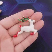 Zinc Alloy Brooches plated Christmas Design & with rhinestone nickel lead & cadmium free Sold By PC