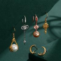 Brass Earring Drop Component, plated, DIY & different styles for choice & hollow, 12-30mm, Sold By Pair