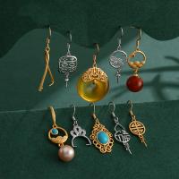 Brass Earring Drop Component, plated, DIY & different styles for choice, 9-26mm, Sold By Pair