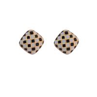 Brass Earring Clip gold color plated fashion jewelry & for woman & enamel nickel lead & cadmium free 17mm Sold By Pair