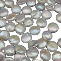 Cultured Button Freshwater Pearl Beads, Natural & no hole, white, 12mm, Sold By PC