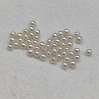Runde ferskvandskulturperle Beads, Ferskvandsperle, Naturligt & du kan DIY, hvid, 3-4mm, Solgt af PC