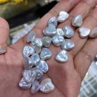Perles nacres sans trou de culture d'eau douce, perle d'eau douce cultivée, coeur, Naturel & DIY & aucun trou, blanc, 11-13mm, Vendu par PC