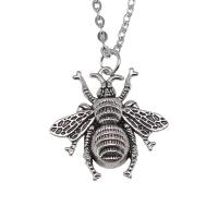 Zinc Alloy Jewelry Necklace with 5cm extender chain Bee plated vintage & fashion jewelry & Unisex Length Approx 43 cm Sold By PC