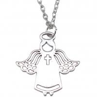 Zinc Alloy Jewelry Necklace with 5cm extender chain Angel antique silver color plated vintage & fashion jewelry & Unisex Length Approx 43 cm Sold By PC