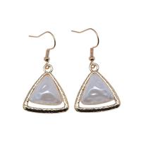 Zinc Alloy Drop Earrings with Acrylic KC gold color plated vintage & fashion jewelry & for woman Sold By Pair