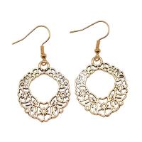 Zinc Alloy Drop Earrings plated vintage & fashion jewelry & for woman & hollow Sold By Pair