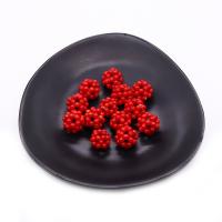 Synteettinen Coral Pallo Cluster Bead, Pyöreä, tee-se-itse & erikokoisia valinnalle, punainen, Myymät PC