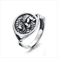 925 Sterling Silver Finger Rings, Antique finish, fashion jewelry & for woman, nickel, lead & cadmium free, 14mm, Sold By PC