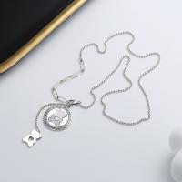 Серебряное ожерелье, 925 пробы, ювелирные изделия моды & Женский, не содержит никель, свинец, длина:Приблизительно 18.11 дюймовый, продается PC