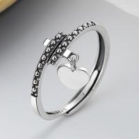 Ezüst ékszer Finger Ring, 925 ezüst, divat ékszerek & különböző stílusokat a választás & a nő, nikkel, ólom és kadmium mentes, 8mm, Által értékesített PC