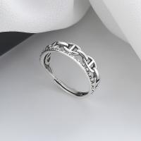 Sterling Silver Jewelry Finger Ring, 925 sterline d'argento, gioielli di moda & per la donna & cavo, assenza di nichel,piombo&cadmio, 6mm, Venduto da PC