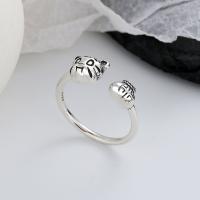 Sterling Silver Nakit Finger Ring, 925 Sterling Silver, modni nakit & za žene, nikal, olovo i kadmij besplatno, 8mm, Prodano By PC