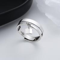 Sterling Silber Schmuck Fingerring, 925er Sterling Silber, Modeschmuck & für Frau, frei von Nickel, Blei & Kadmium, 6mm, verkauft von PC