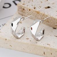 925 Sterling Silver Stud Earrings plated fashion jewelry & for woman nickel lead & cadmium free 14mm Sold By Pair