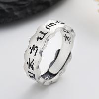 Sterling Silver Jewelry Finger Ring, 925 sterline d'argento, gioielli di moda & per la donna, assenza di nichel,piombo&cadmio, 6.4mm, Venduto da PC