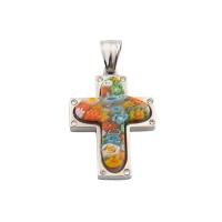 Stainless Steel Cross Pendants 304 Stainless Steel with Resin fashion jewelry & for woman Sold By PC