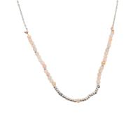 Rustfrit stål smykker halskæde, 304 rustfrit stål, med Resin, mode smykker & for kvinde, oprindelige farve, 2mm, Længde 18.03 inch, Solgt af PC